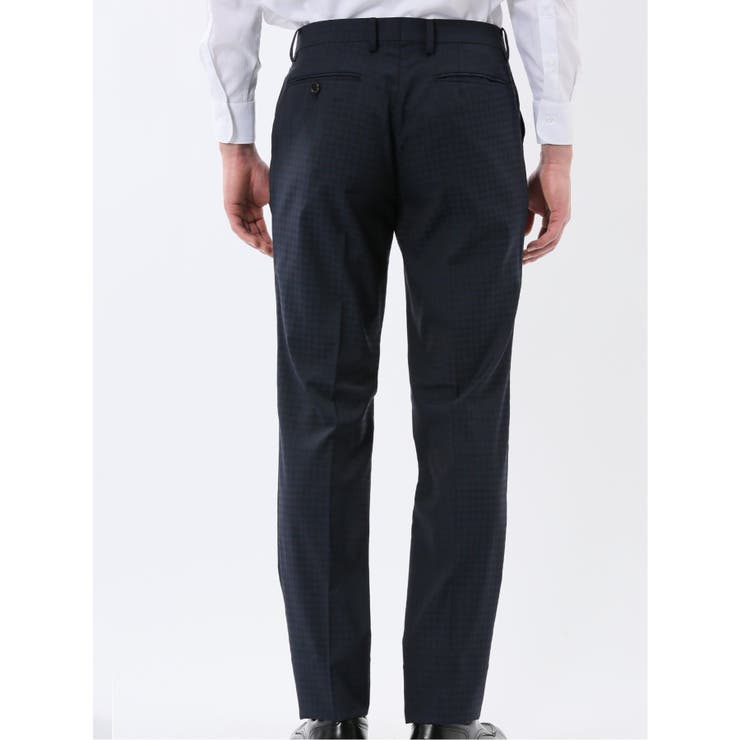 超光沢ウール混ストレッチ スリムフィット 2ボタン3ピーススーツ | TAKA-Q MEN | 詳細画像13 