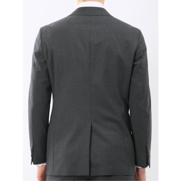 SUPER140'S レギュラーフィット 2ボタン 2ピース スーツ グレー | TAKA-Q MEN | 詳細画像7 