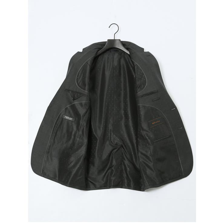 光沢ウール混 レギュラーフィット 2ボタン3ピーススーツ メランジグレー | TAKA-Q MEN | 詳細画像9 