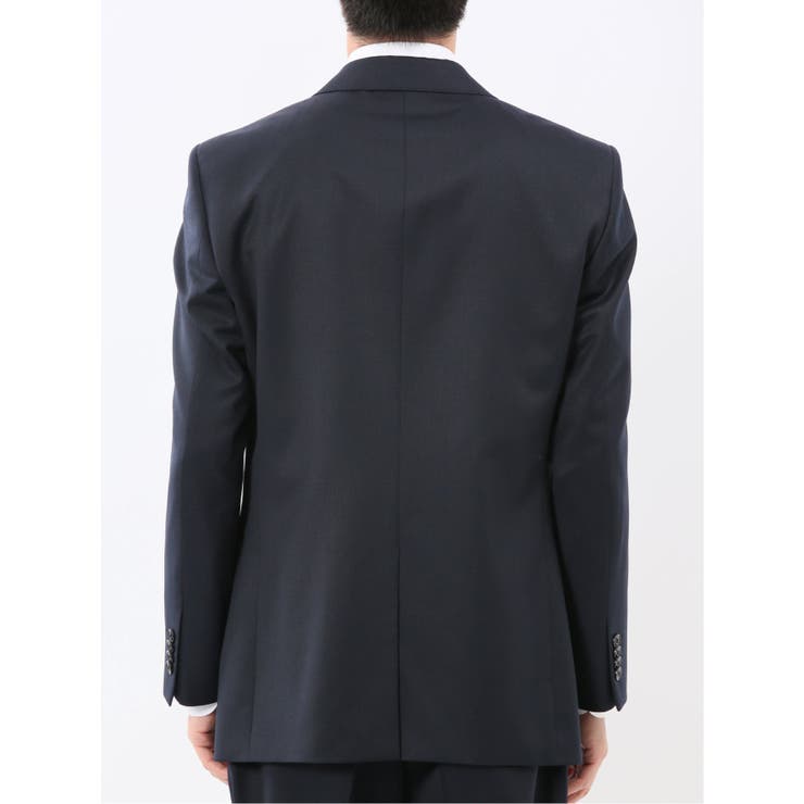 光沢ウール混 レギュラーフィット 2ボタン3ピーススーツ ツイル紺 | TAKA-Q MEN | 詳細画像6 