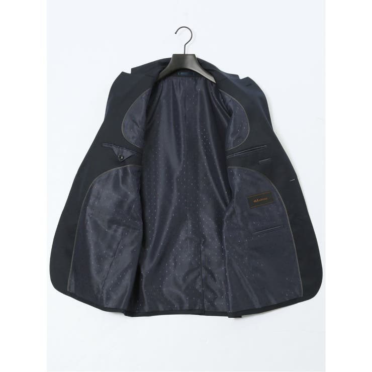 光沢ウール混 レギュラーフィット 2ボタン3ピーススーツ ツイル紺 | TAKA-Q MEN | 詳細画像9 