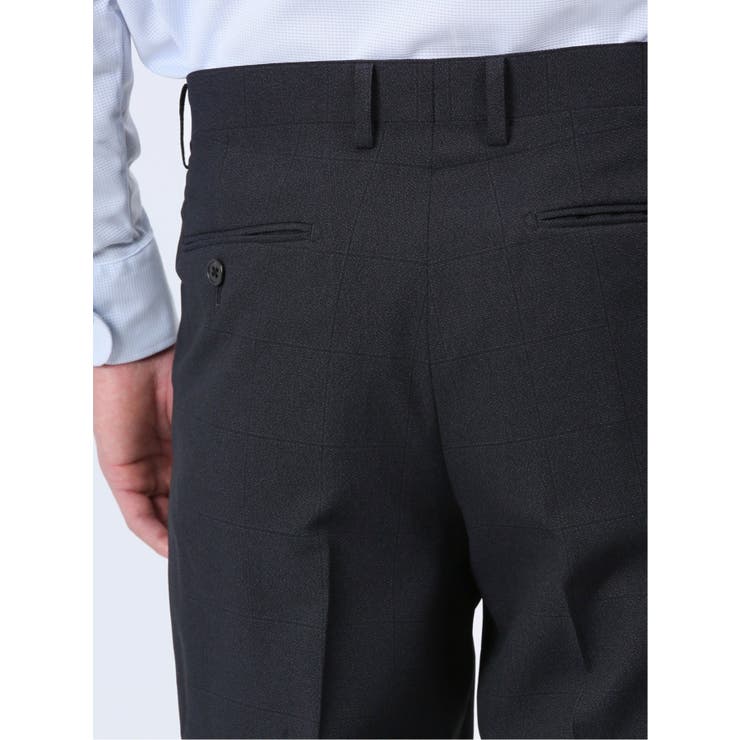 ストレッチウォッシャブル スリムフィット 2ボタン2ピーススーツ チェック紺 | TAKA-Q MEN | 詳細画像11 