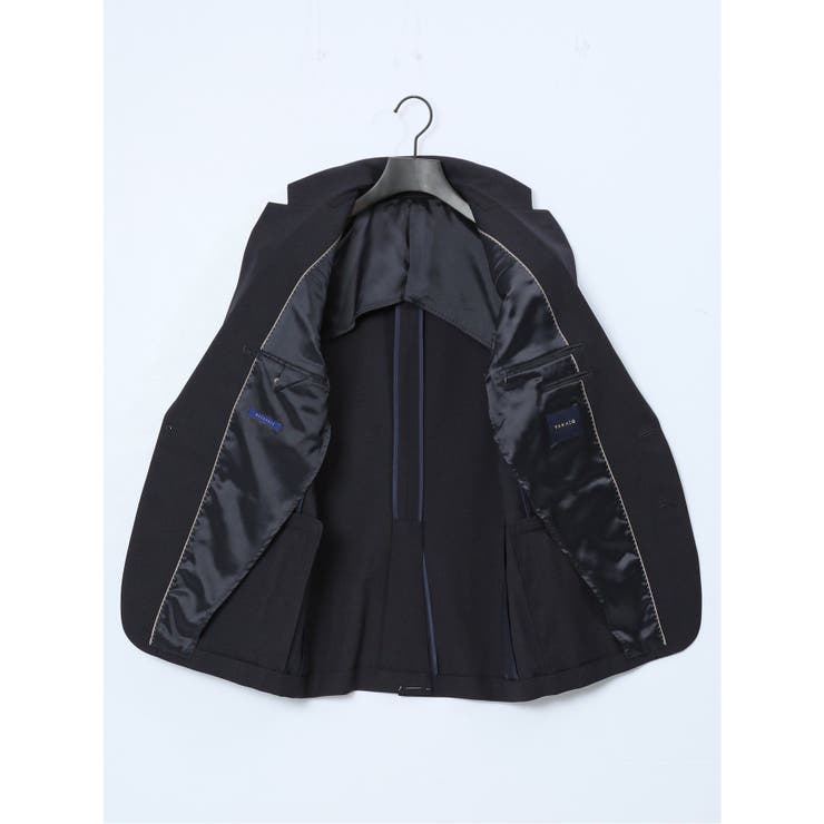 ストレッチウォッシャブル スリムフィット 2ボタン2ピーススーツ チェック紺 | TAKA-Q MEN | 詳細画像13 