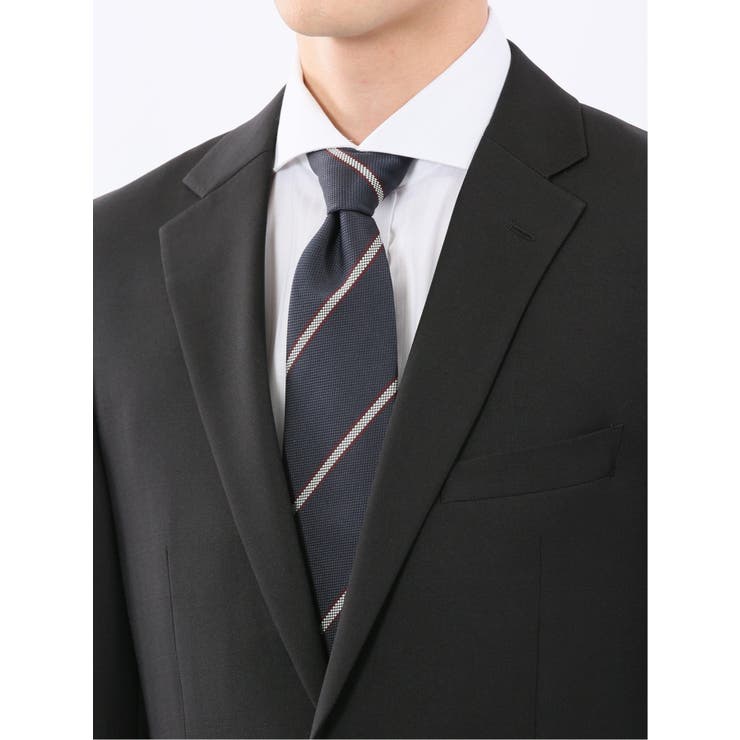 ストレッチウォッシャブル スリムフィット 2ボタン2ピーススーツ チェック黒 | TAKA-Q MEN | 詳細画像8 