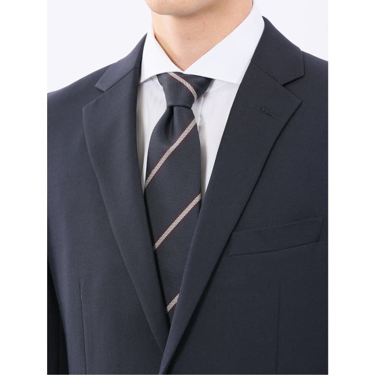 ストレッチウォッシャブル スリムフィット 2ボタン2ピーススーツ チェック紺 | TAKA-Q MEN | 詳細画像8 