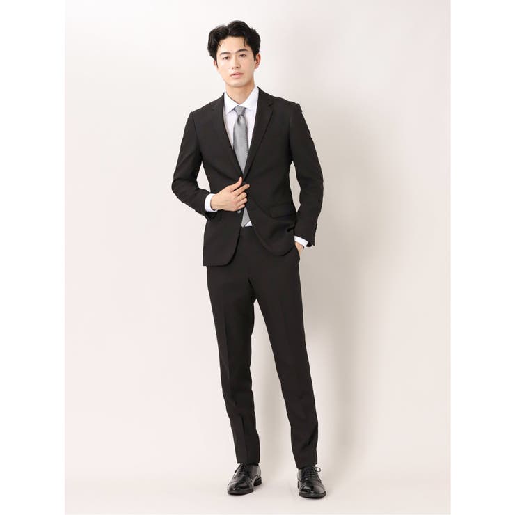 ストレッチウォッシャブル スリムフィット 2ボタン2ピーススーツ 組織