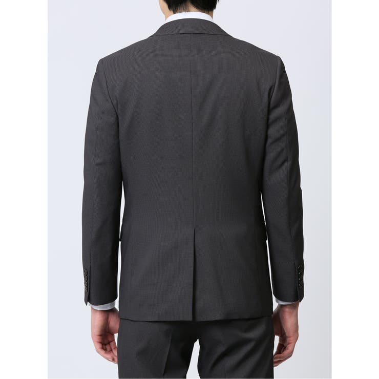 ストレッチウォッシャブル スリムフィット 2ボタン2ピーススーツ 組織グレー | TAKA-Q MEN | 詳細画像7 