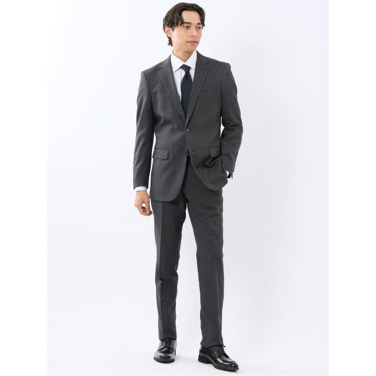 06グレー | ウール調 ストレッチウォッシャブル スリムフィット | TAKA-Q MEN