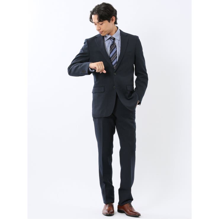 75紺 | ウール調 ストレッチウォッシャブル スリムフィット | TAKA-Q MEN