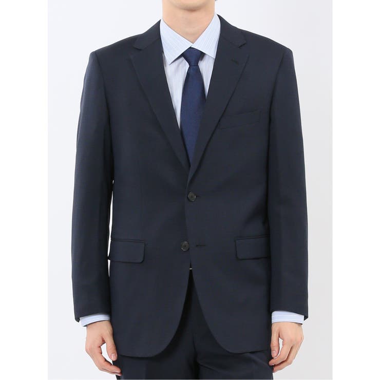 ストレッチウォッシャブル スリムフィット 2ボタン2ピーススーツ 組織紺 | TAKA-Q MEN | 詳細画像5 