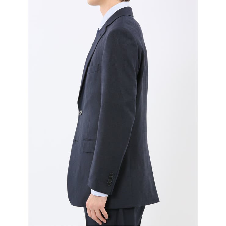 ストレッチウォッシャブル スリムフィット 2ボタン2ピーススーツ 組織紺 | TAKA-Q MEN | 詳細画像6 