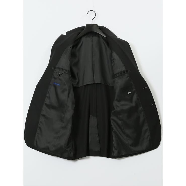 ストレッチウォッシャブル スリムフィット 2ボタン2ピーススーツ 組織黒 | TAKA-Q MEN | 詳細画像10 