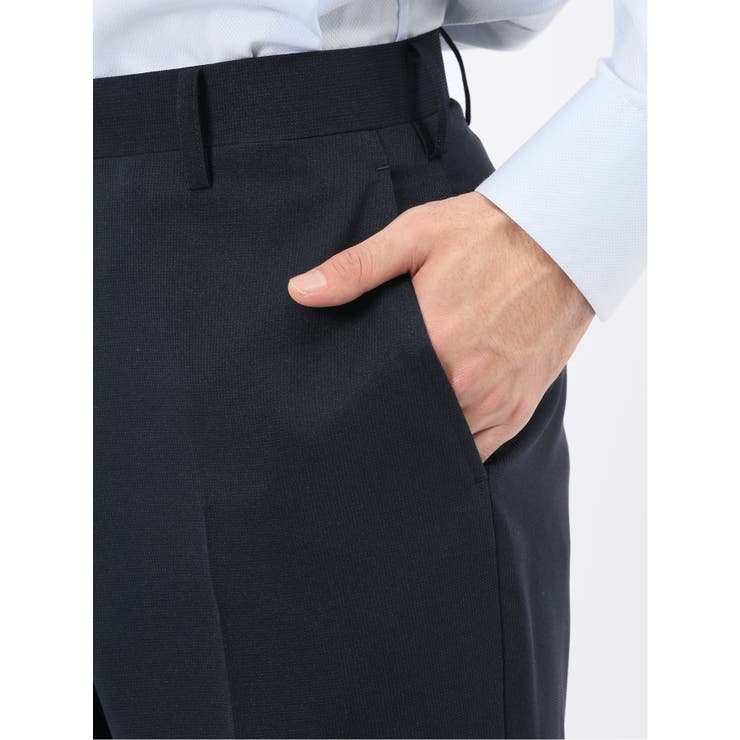 ストレッチウォッシャブル スリムフィット 2ボタン2ピーススーツ 組織紺 | TAKA-Q MEN | 詳細画像14 