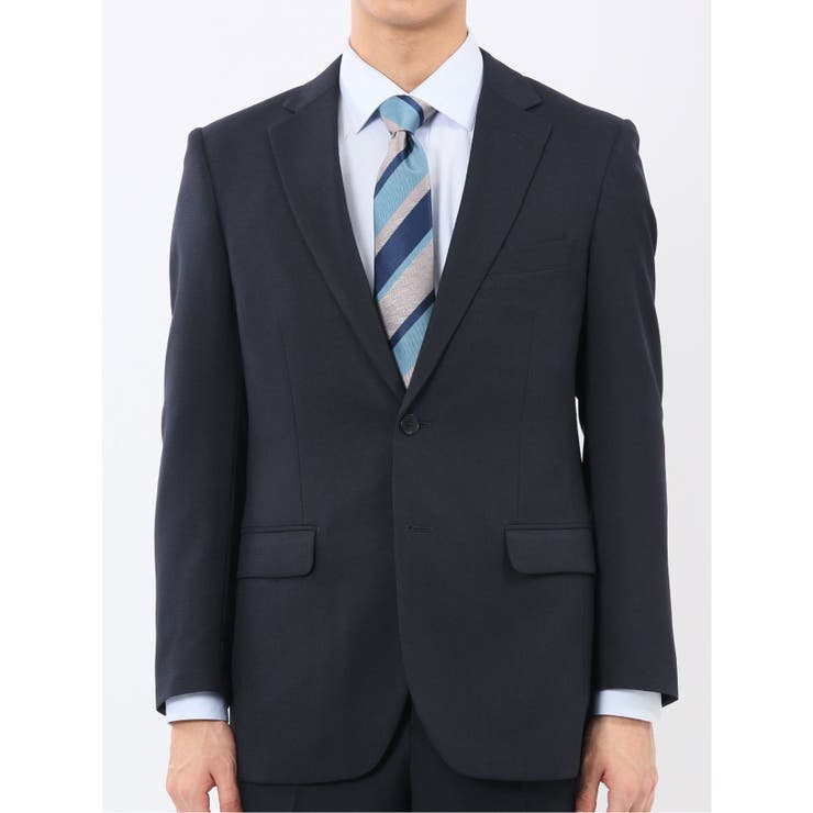 ストレッチウォッシャブル スリムフィット 2ボタン2ピーススーツ 組織紺 | TAKA-Q MEN | 詳細画像5 