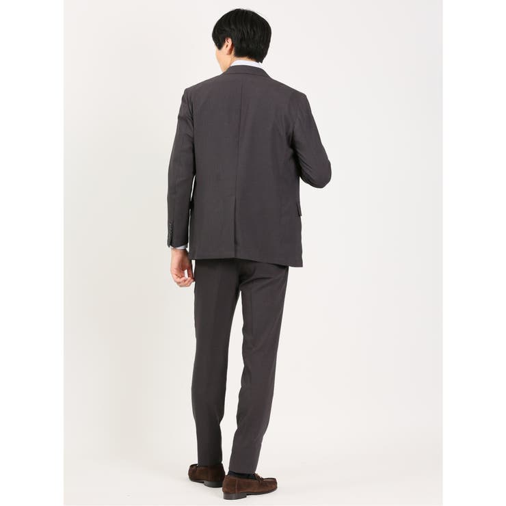 軽量ストレッチ レギュラーフィット 2ボタン2ピーススーツ ストライプグレー | TAKA-Q MEN | 詳細画像3 