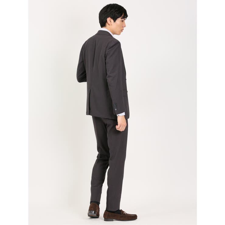 軽量ストレッチ レギュラーフィット 2ボタン2ピーススーツ ストライプグレー | TAKA-Q MEN | 詳細画像4 