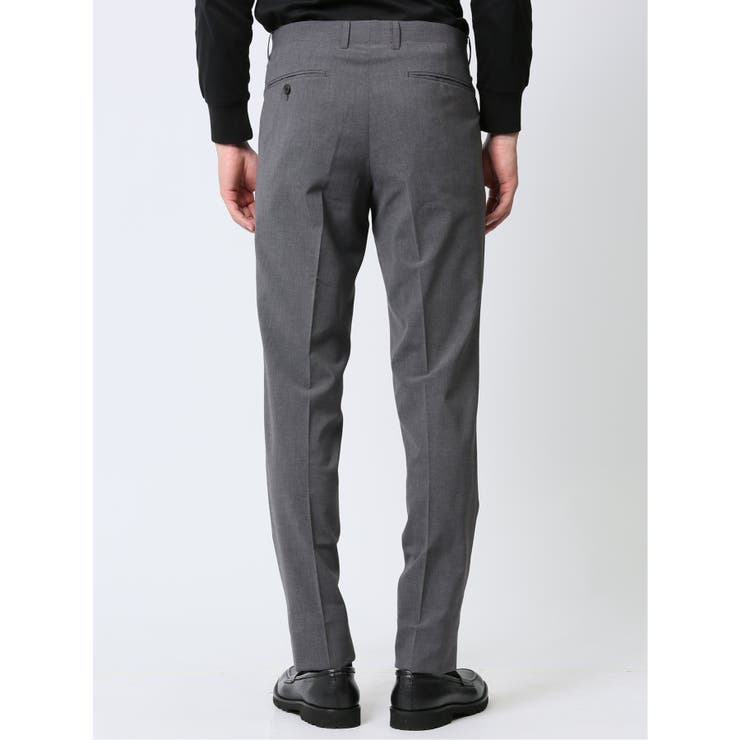 ストレッチウォッシャブル スリムフィット 2ボタン2ピーススーツ 無地グレー | TAKA-Q MEN | 詳細画像11 