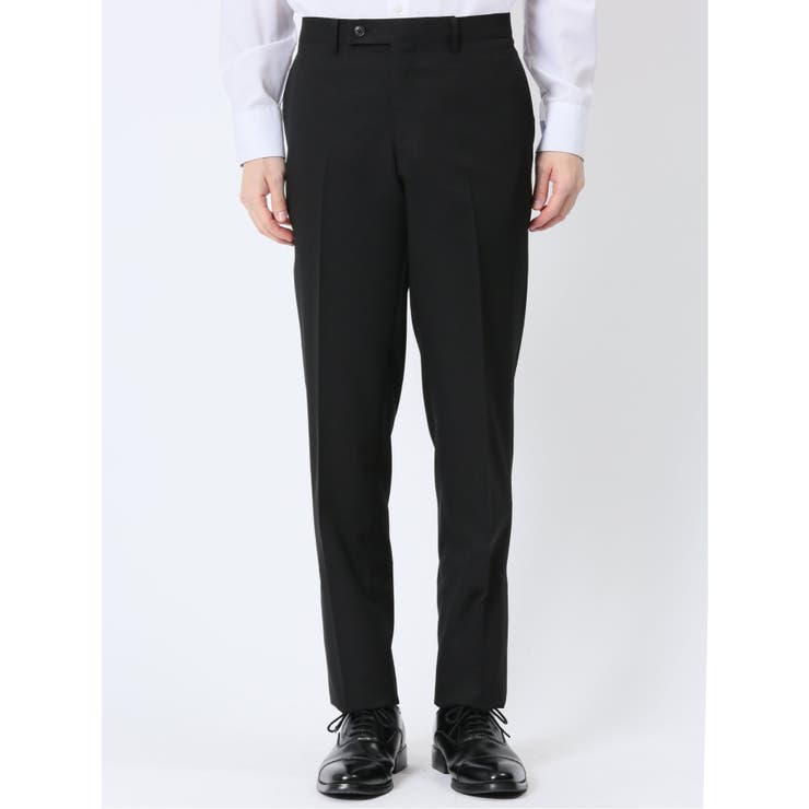 ストレッチウォッシャブル スリムフィット 2ボタン3ピーススーツ 組織黒 | TAKA-Q MEN | 詳細画像11 