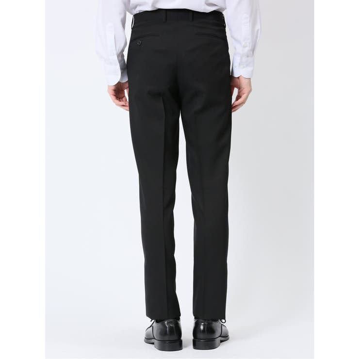 ストレッチウォッシャブル スリムフィット 2ボタン3ピーススーツ 組織黒 | TAKA-Q MEN | 詳細画像12 