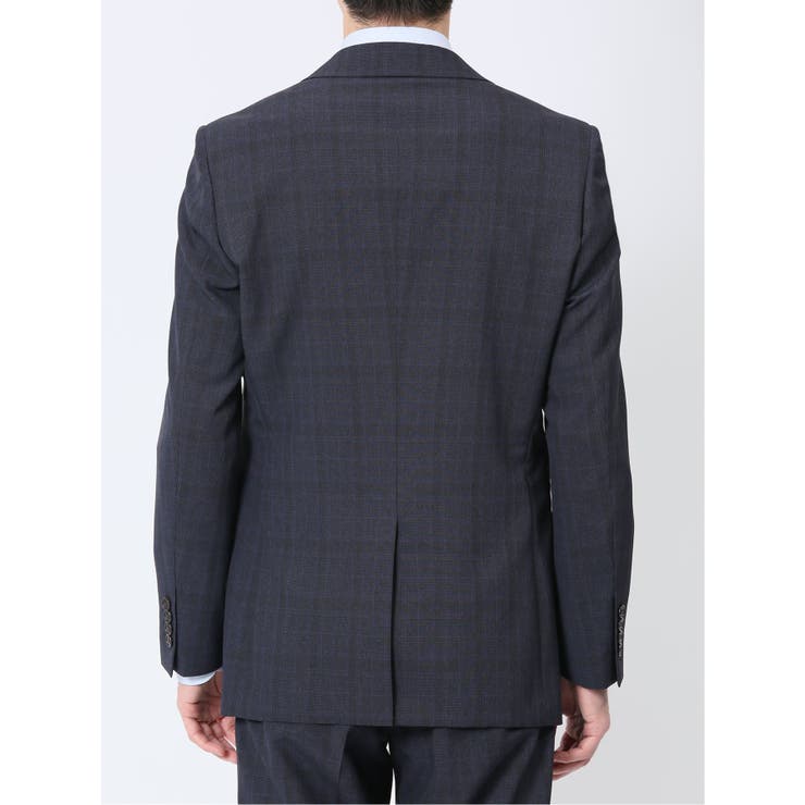 ストレッチウォッシャブル スリムフィット 2ボタン2ピーススーツ チェック紺 | TAKA-Q MEN | 詳細画像7 