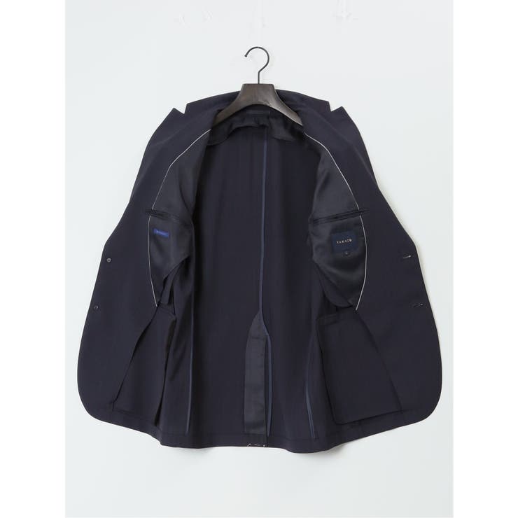 軽量ストレッチ レギュラーフィット 2ボタン2ピーススーツ ストライプ紺 | TAKA-Q MEN | 詳細画像10 