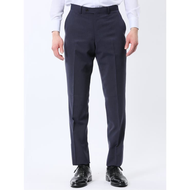 ストレッチウォッシャブル レギュラーフィット 2ボタン2ピーススーツ 組織青 | TAKA-Q MEN | 詳細画像11 