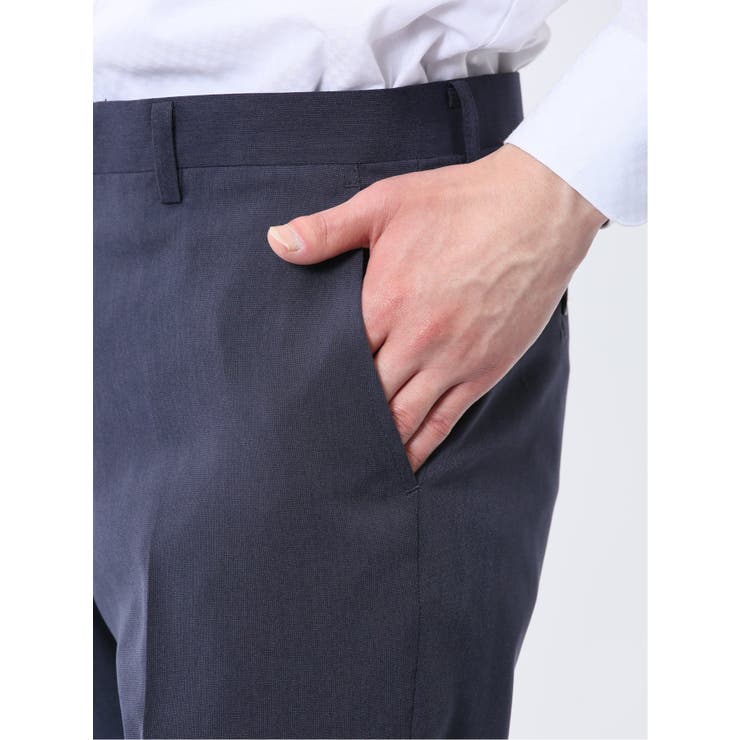 ストレッチウォッシャブル レギュラーフィット 2ボタン2ピーススーツ 組織青 | TAKA-Q MEN | 詳細画像14 