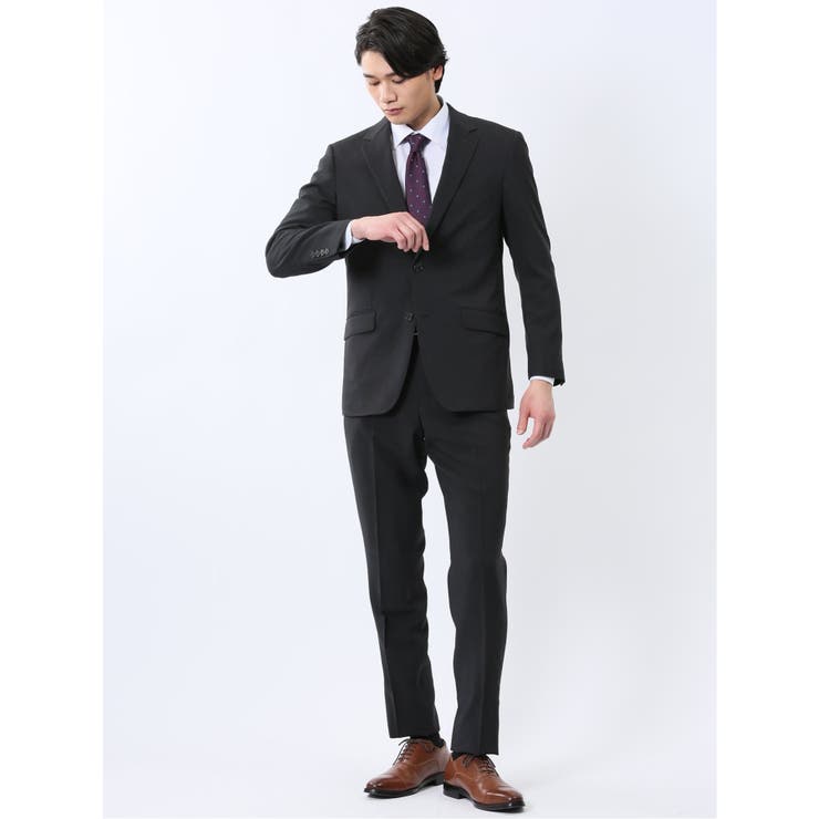 ストレッチウォッシャブル レギュラーフィット 2ボタン2ピーススーツ | TAKA-Q MEN | 詳細画像1 