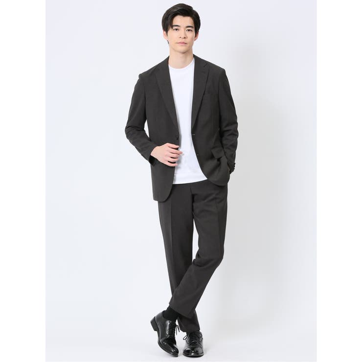 【再入荷】 軽量ストレッチ レギュラーフィット 千鳥 2ボタン2ピーススーツ スーツ