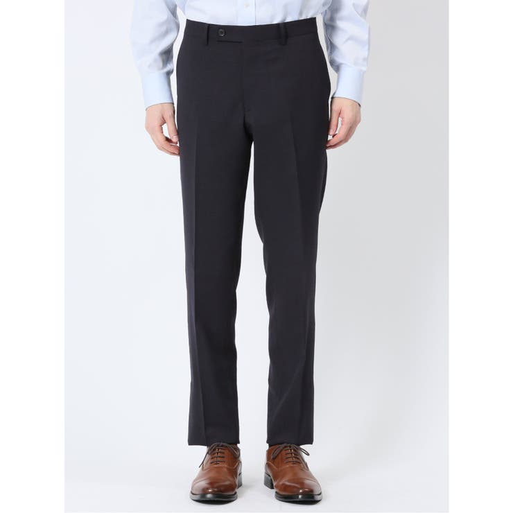 軽量メッシュ レギュラーフィット 2ボタン2ピーススーツ チェック紺 | TAKA-Q MEN | 詳細画像10