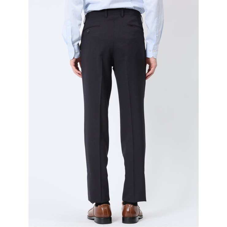 軽量メッシュ レギュラーフィット 2ボタン2ピーススーツ チェック紺 | TAKA-Q MEN | 詳細画像11