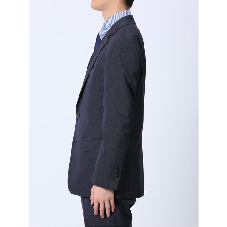 ウール混 スリムフィット 2ボタン2ピーススーツ 組織青 | TAKA-Q MEN | 詳細画像6 