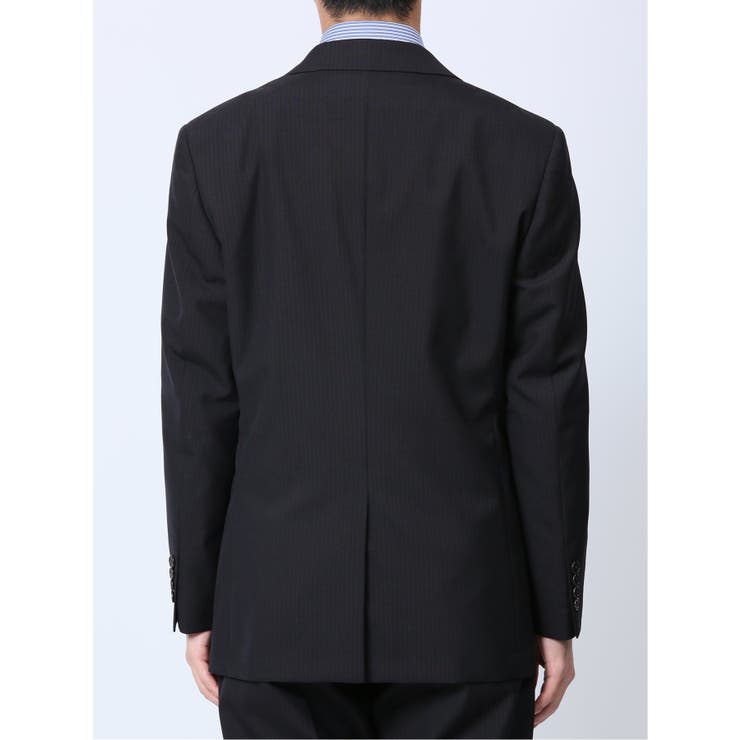 ウール混 レギュラーフィット 2ボタン2ピーススーツ ストライプ紺 | TAKA-Q MEN | 詳細画像7 