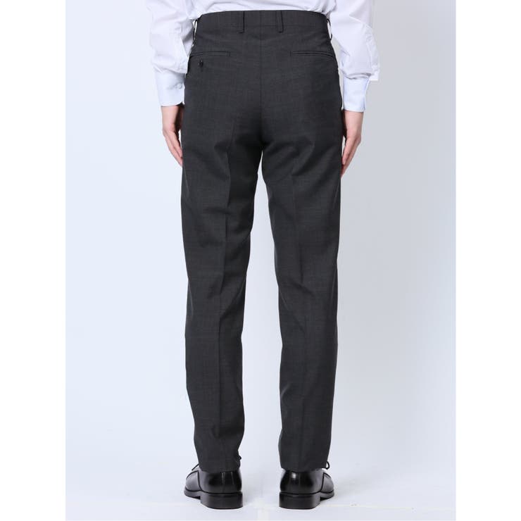 ウール混 スリムフィット 2ボタン2ピーススーツ 組織グレー | TAKA-Q MEN | 詳細画像11 