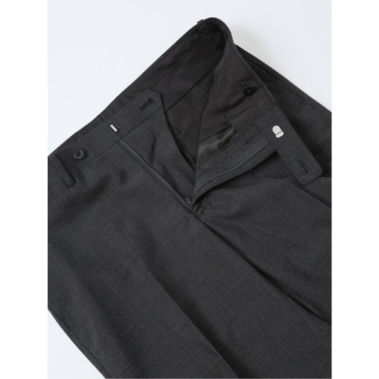 ウール混 スリムフィット 2ボタン2ピーススーツ 組織グレー | TAKA-Q MEN | 詳細画像14 