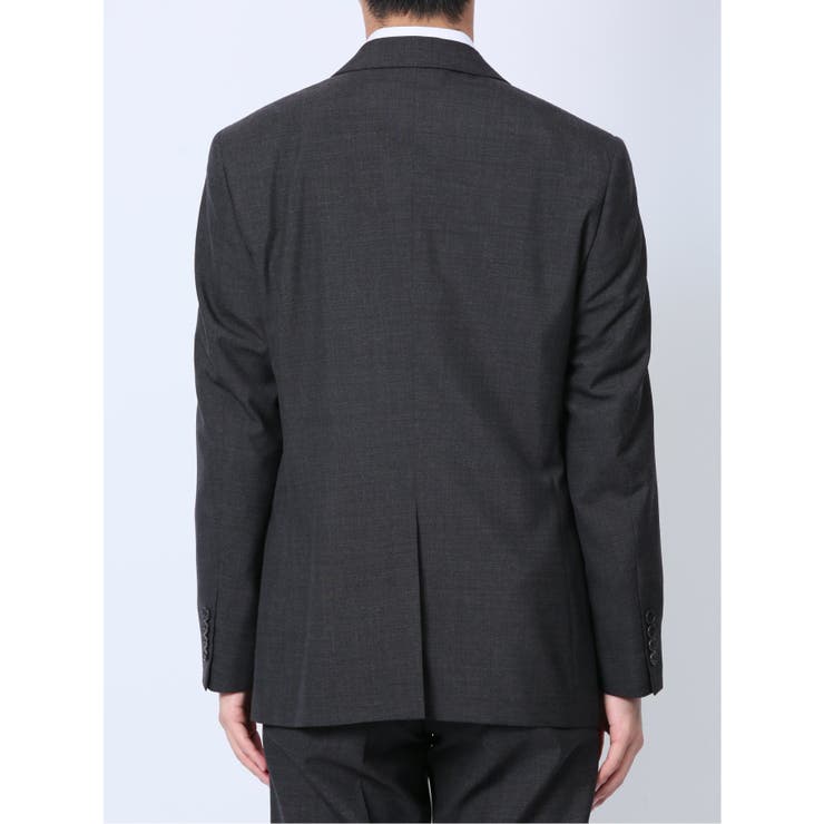 ウール混 スリムフィット 2ボタン2ピーススーツ 組織グレー | TAKA-Q MEN | 詳細画像7 