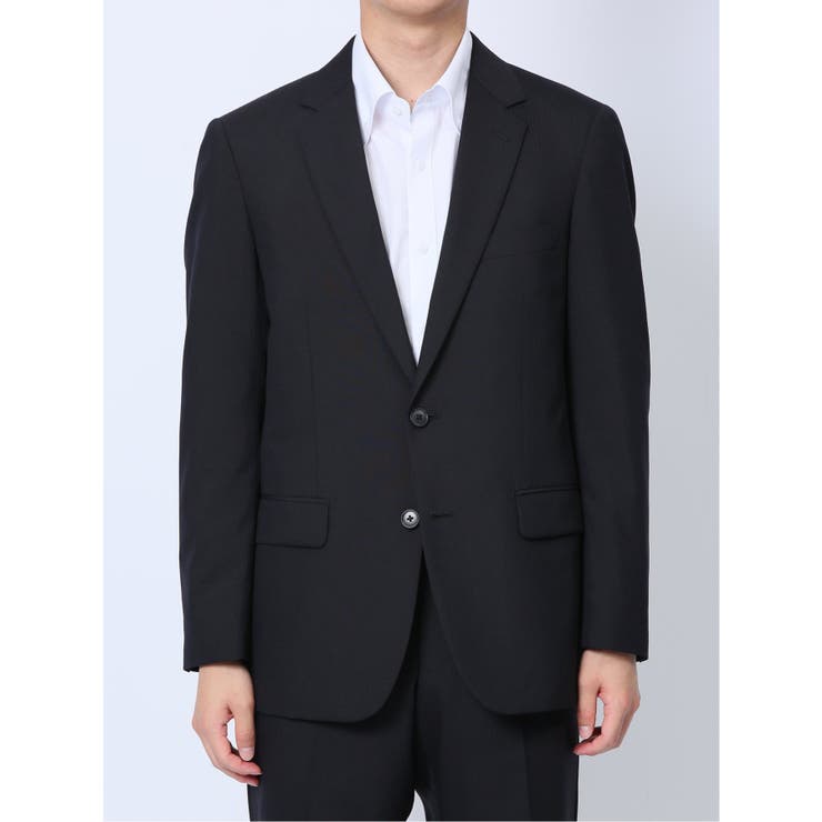 ウール混 スリムフィット 2ボタン2ピーススーツ シャドーストライプ紺 | TAKA-Q MEN | 詳細画像5 