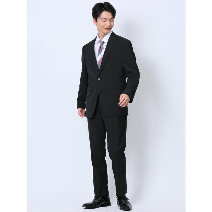 ウール混 レギュラーフィット 2ボタン2ピーススーツ 無地黒[品番：TKQJ0022667]｜TAKA-Q  MEN（タカキュー）のメンズファッション通販｜SHOPLIST（ショップリスト）
