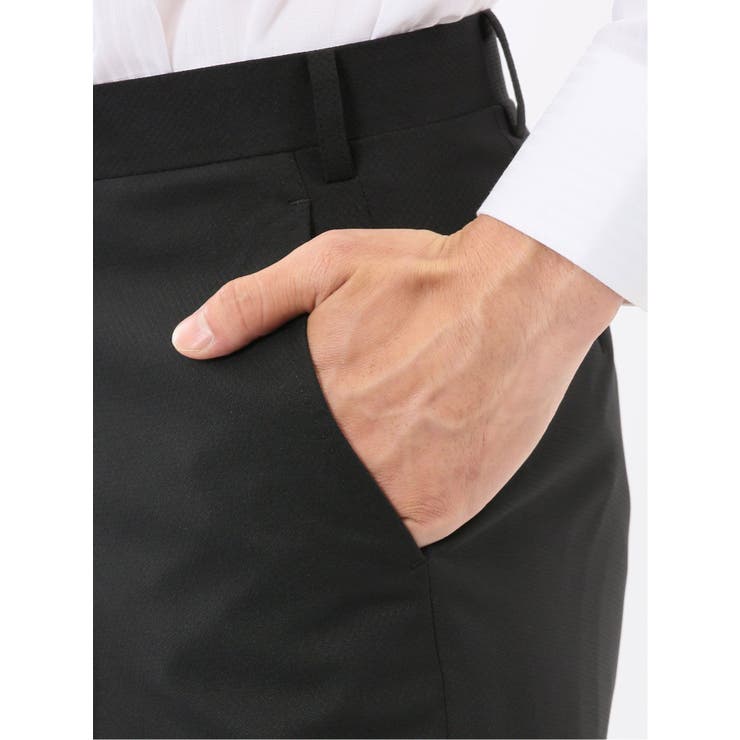 ストレッチウォッシャブル リラックスフィット 2ボタン2ピーススーツ 組織黒 | TAKA-Q MEN | 詳細画像14 