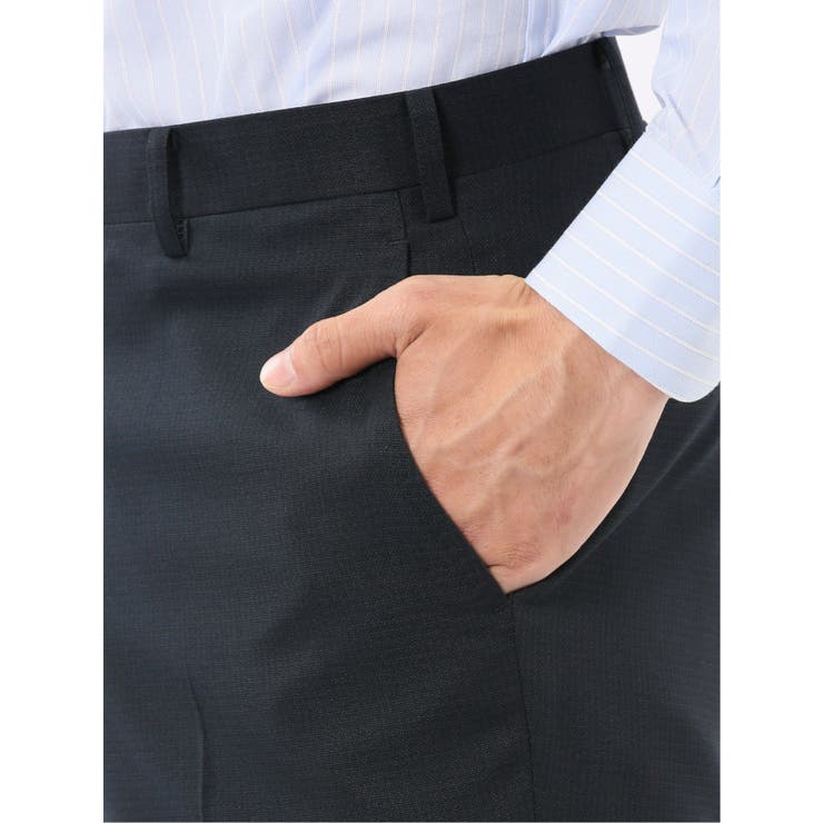 ストレッチウォッシャブル リラックスフィット 2ボタン2ピーススーツ 組織紺 | TAKA-Q MEN | 詳細画像14 