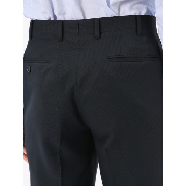 ストレッチウォッシャブル リラックスフィット 2ボタン2ピーススーツ 組織紺 | TAKA-Q MEN | 詳細画像15 