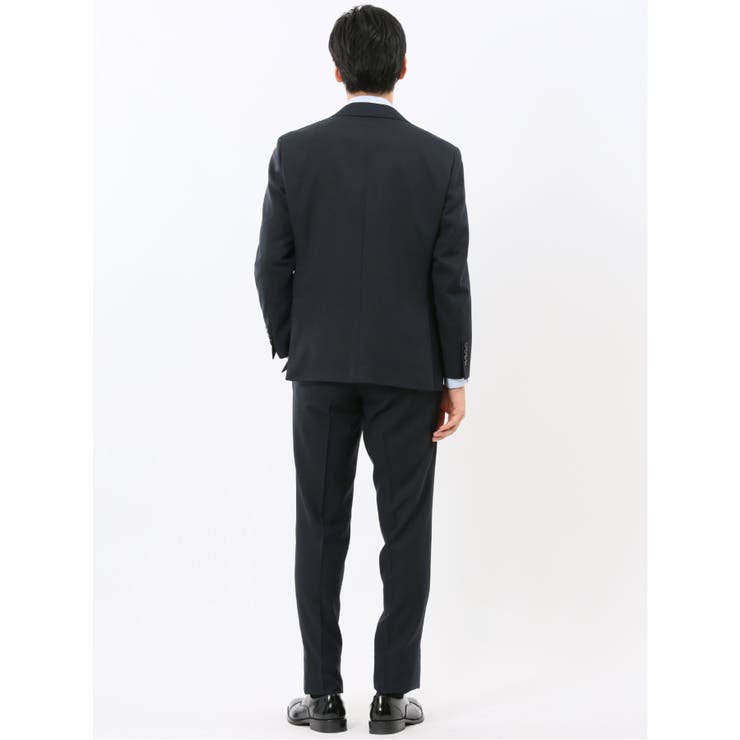 ストレッチウォッシャブル リラックスフィット 2ボタン2ピーススーツ 組織紺 | TAKA-Q MEN | 詳細画像3 