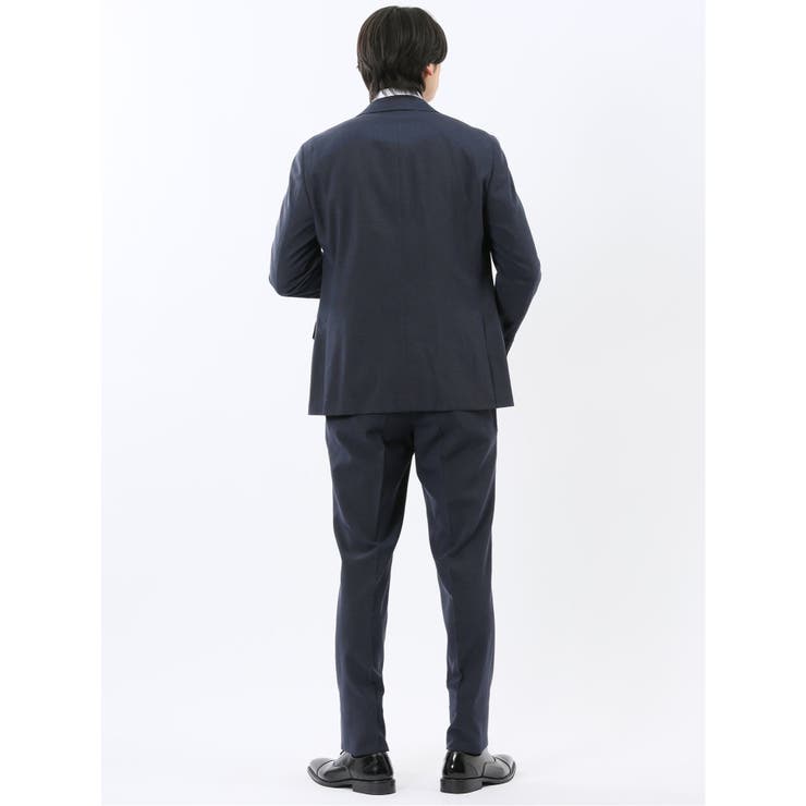 ストレッチウォッシャブル リラックスフィット 2ボタン2ピーススーツ 組織紺 | TAKA-Q MEN | 詳細画像3 
