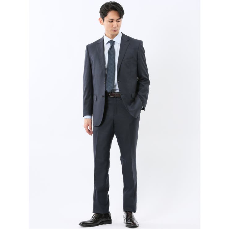 75紺 | ストレッチウォッシャブル レギュラーフィット 2ボタン2ピーススーツ | TAKA-Q MEN
