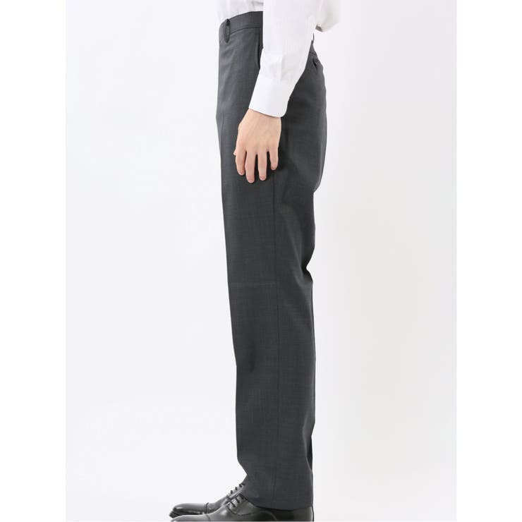 光沢ウール混 レギュラーフィット 2ボタン2ピーススーツ 組織グレー | TAKA-Q MEN | 詳細画像12 