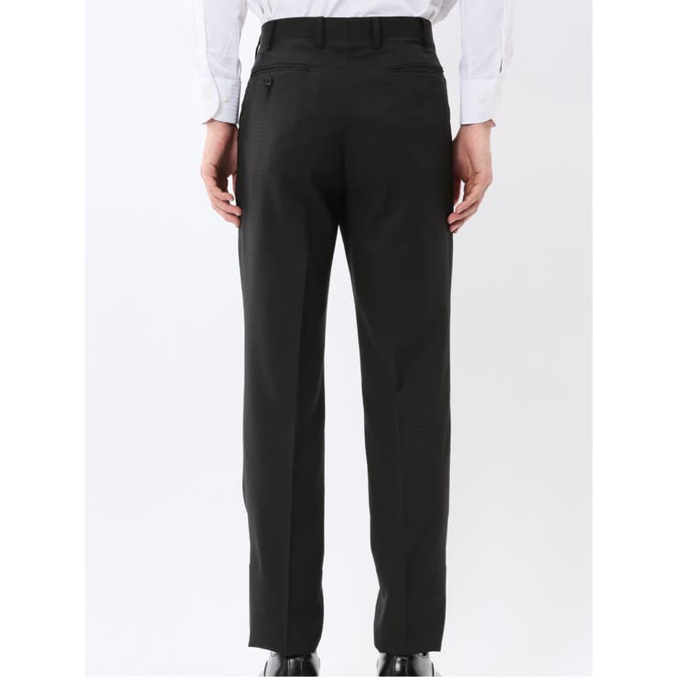 ストレッチウォッシャブル スリムフィット 2ボタン2ピーススーツ 組織黒 | TAKA-Q MEN | 詳細画像12 