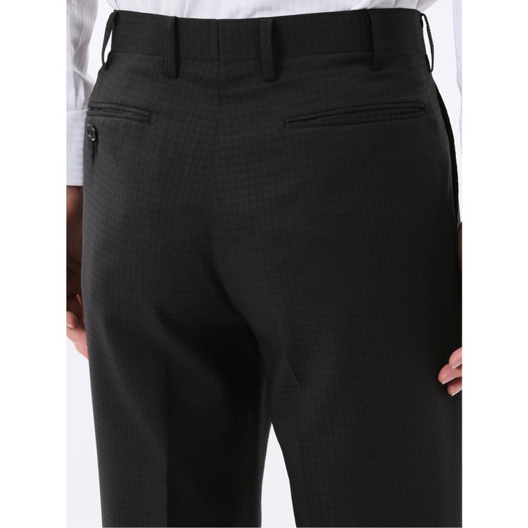 ストレッチウォッシャブル スリムフィット 2ボタン2ピーススーツ 組織黒 | TAKA-Q MEN | 詳細画像14 