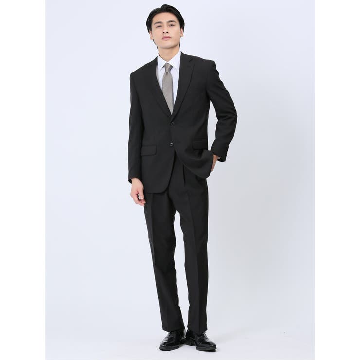 極美品】 TAKAQ チェック柄 ウォッシャブルスーツ パンツ2本付 AB7