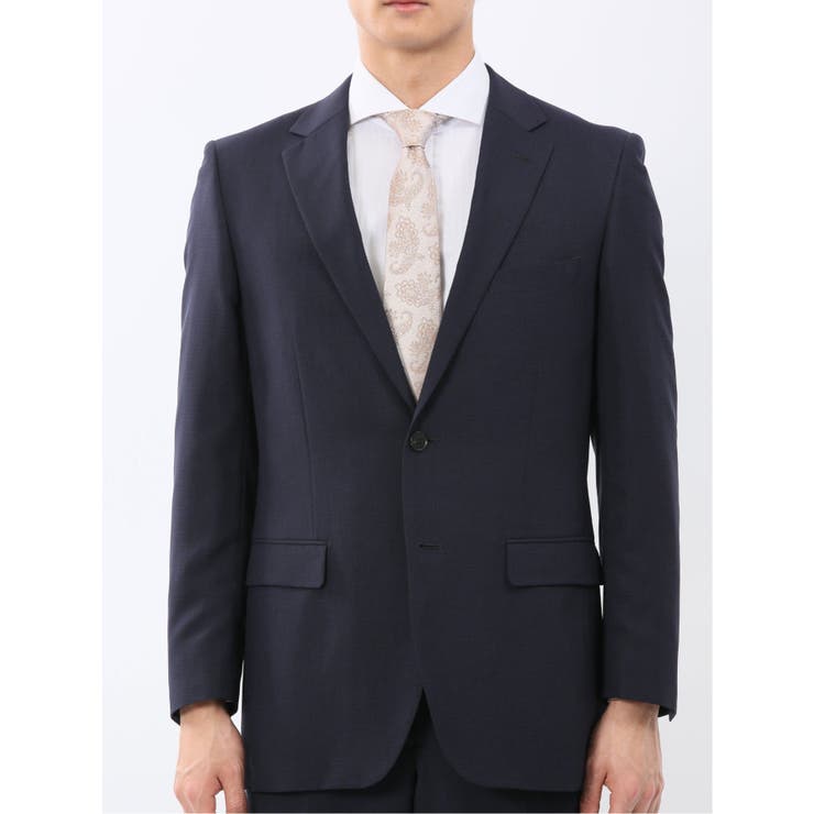 ストレッチウォッシャブル スリムフィット 2ボタン2ピーススーツ 組織紺 | TAKA-Q MEN | 詳細画像5 