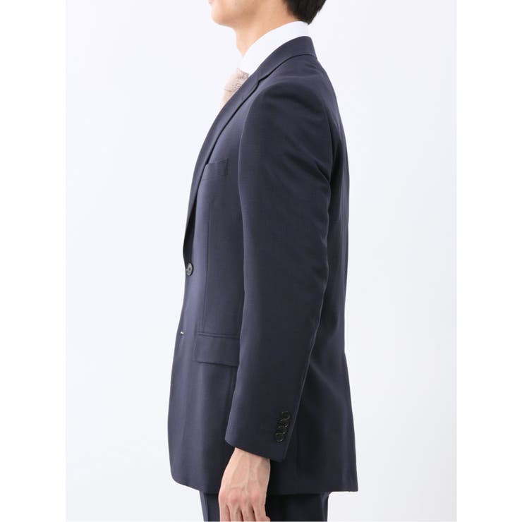 ストレッチウォッシャブル スリムフィット 2ボタン2ピーススーツ 組織紺 | TAKA-Q MEN | 詳細画像6 